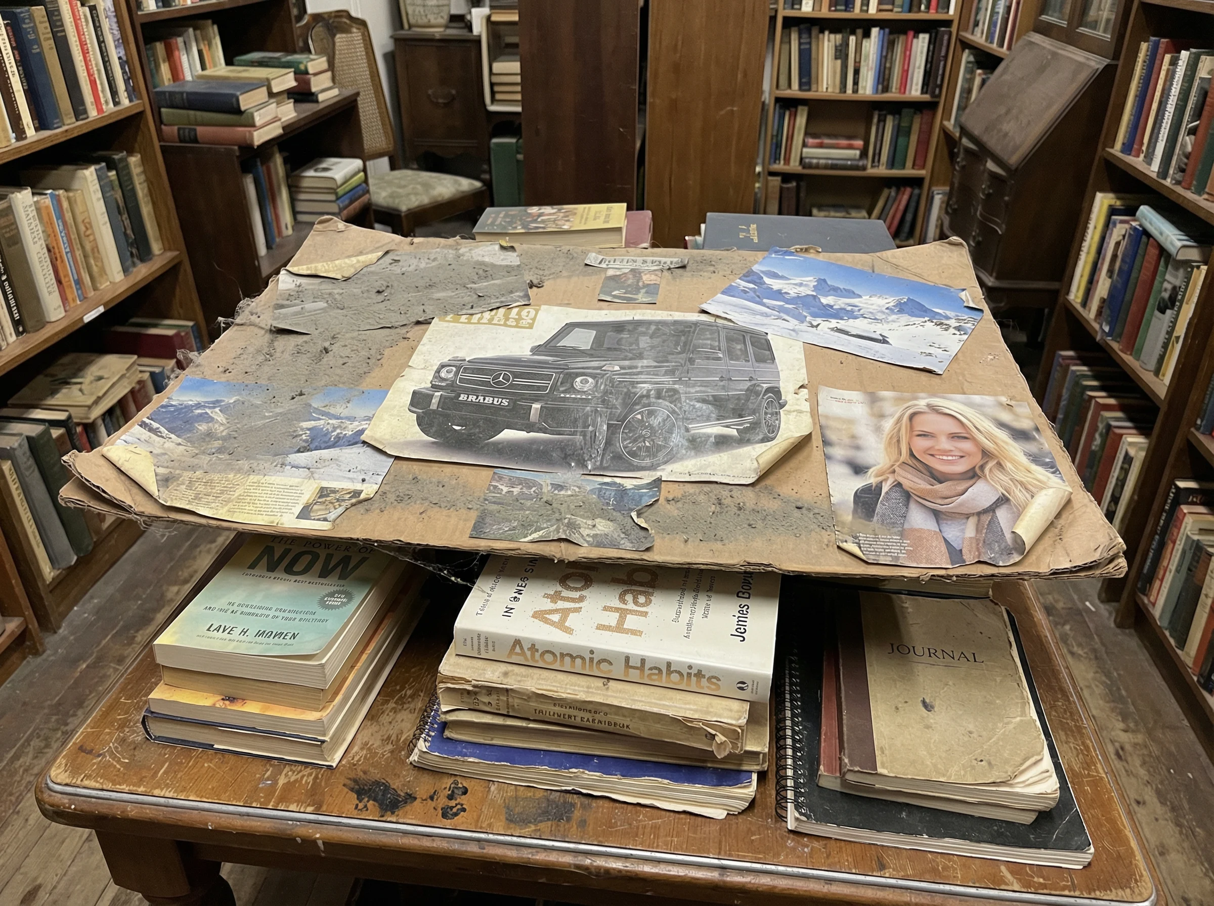 Old vision board gathering dust