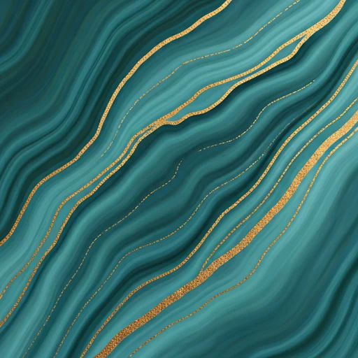 Teal marble background with gold veins